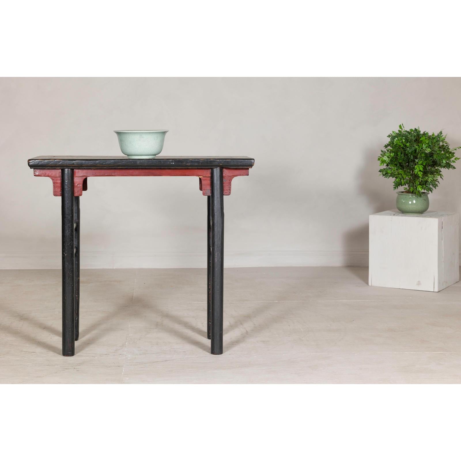 Antique Black and Cinnabar Red Lacquer Wine Table, Late Qing Dynasty-5. Asian &amp; Chinese Furniture, Art, Antiques, Vintage Home Décor for sale at FEA Home