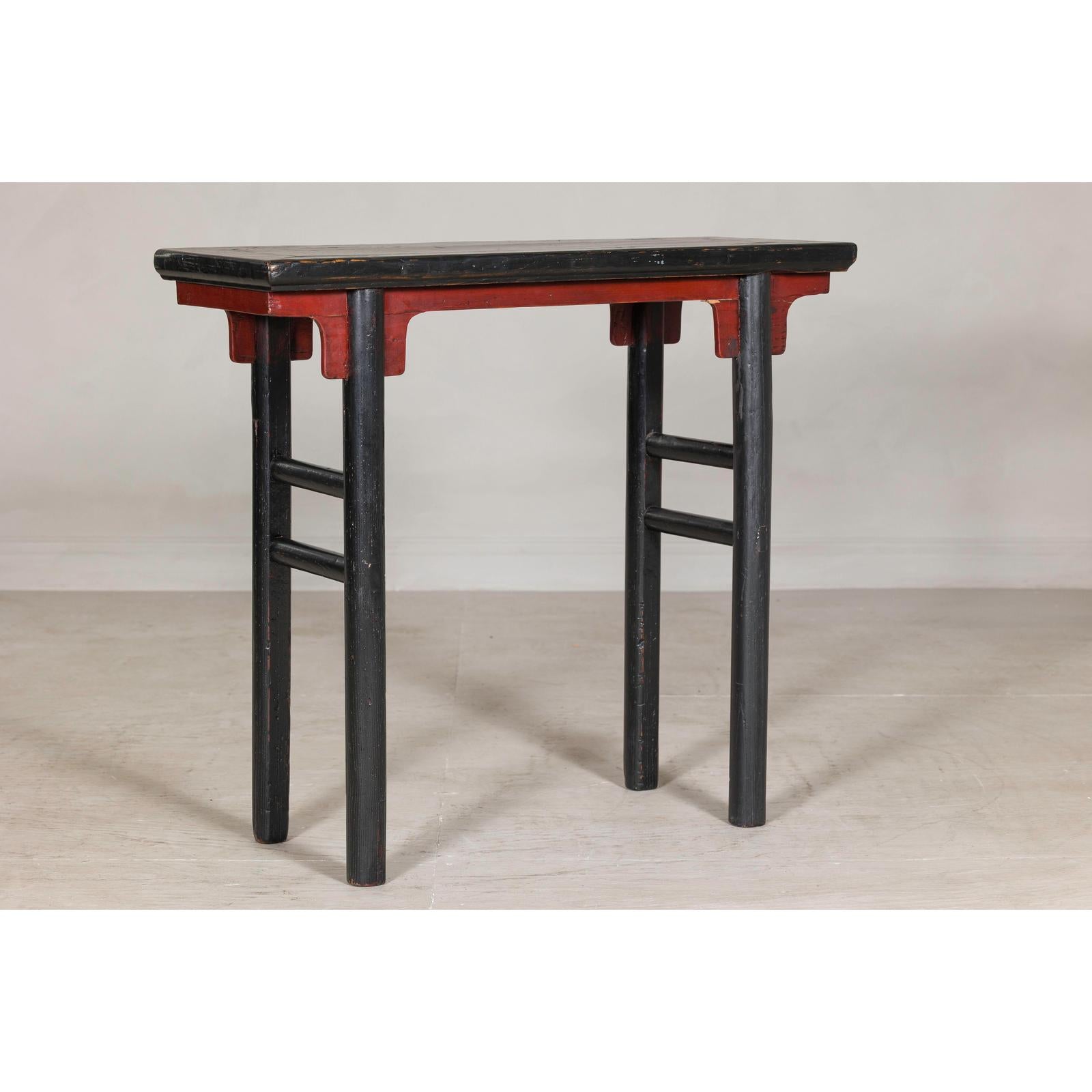 Antique Black and Cinnabar Red Lacquer Wine Table, Late Qing Dynasty-6. Asian &amp; Chinese Furniture, Art, Antiques, Vintage Home Décor for sale at FEA Home