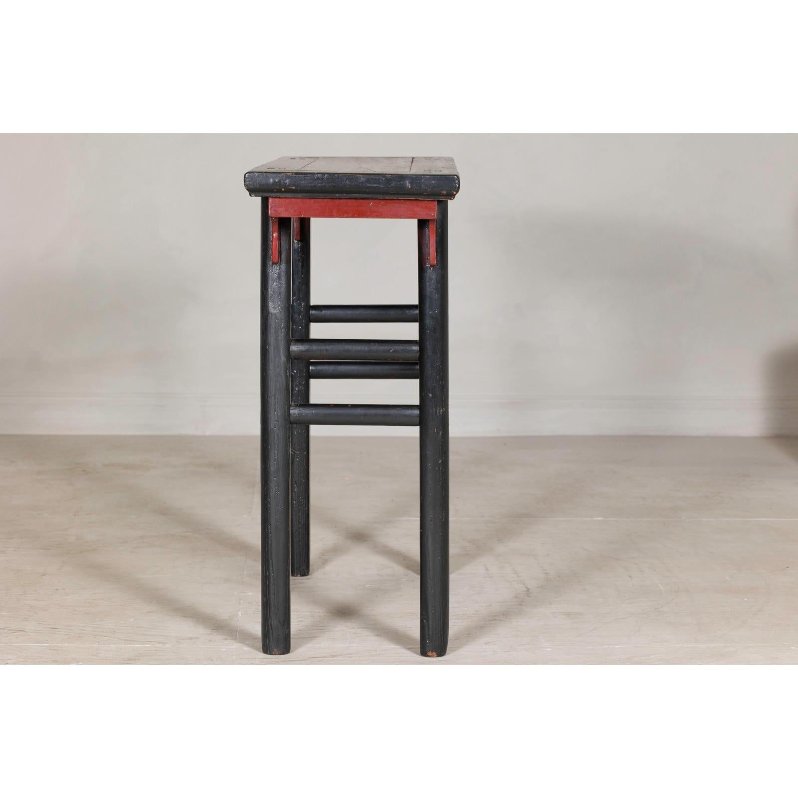 Antique Black and Cinnabar Red Lacquer Wine Table, Late Qing Dynasty-9. Asian &amp; Chinese Furniture, Art, Antiques, Vintage Home Décor for sale at FEA Home