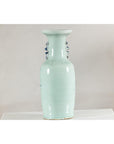 Antique Chinese Blue & White Vase with Scenes and Celadon Glaze