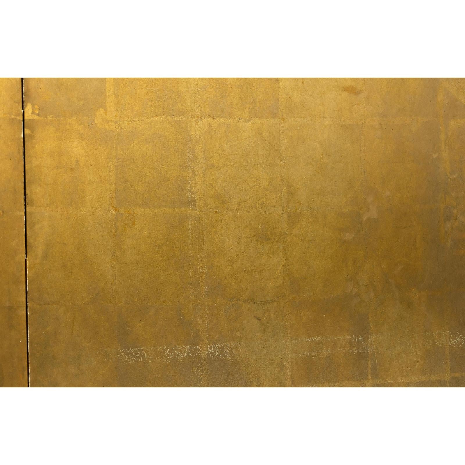 Antique Early 20th-Century Two-Panel Gold-Leaf Byōbu Screen-12. Asian &amp; Chinese Furniture, Art, Antiques, Vintage Home Décor for sale at FEA Home