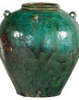 Antique Green Thai Water Jar Planter with Loop Handles - image 1