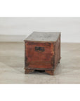Antique Painted Chest with Hinged Lid, Traces of Original Mirrors-11. Asian & Chinese Furniture, Art, Antiques, Vintage Home Décor for sale at FEA Home