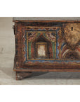 Antique Painted Chest with Hinged Lid, Traces of Original Mirrors-8. Asian & Chinese Furniture, Art, Antiques, Vintage Home Décor for sale at FEA Home