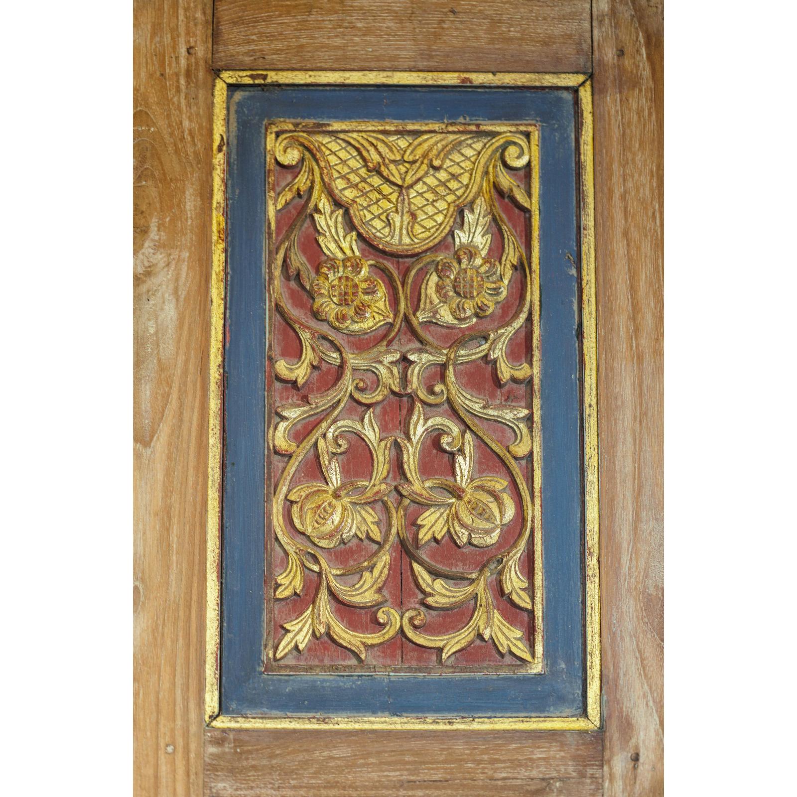 Antique Six-Panel Carved Wooden Screen with Calligraphic Inscriptions-18. Asian &amp; Chinese Furniture, Art, Antiques, Vintage Home Décor for sale at FEA Home