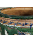 Antique Vietnamese Glazed Ceramic Plante, Green & Blue Dragon Motifs-7. Asian & Chinese Furniture, Art, Antiques, Vintage Home Décor for sale at FEA Home