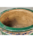 Antique Vietnamese Glazed Ceramic Plante, Green & Blue Dragon Motifs-8. Asian & Chinese Furniture, Art, Antiques, Vintage Home Décor for sale at FEA Home