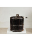 Antique Wooden Water Bucket with Iron Handle and Dark Patina-7. Asian & Chinese Furniture, Art, Antiques, Vintage Home Décor for sale at FEA Home