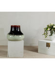 Artisan Ceramic Vase with Two-Tone Glaze and Wide Mouth Opening-4. Asian & Chinese Furniture, Art, Antiques, Vintage Home Décor for sale at FEA Home