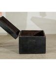 Black Blanket Chest with Hand-Painted Figural Scenes - image 10