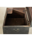 Black Blanket Chest with Hand-Painted Figural Scenes - image 13