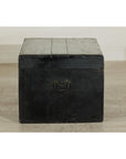 Black Blanket Chest with Hand-Painted Figural Scenes - image 9