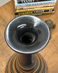 Black & Canyon Brown Ceramic Drip Vase with Fluted Neck - FEA Home