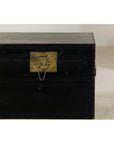 Black Lacquered Trunk with Brass Hardware and Side Handles-6. Asian & Chinese Furniture, Art, Antiques, Vintage Home Décor for sale at FEA Home