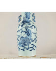 Blue and White Altar Vase with Dragon and Phoenix Design-11. Asian & Chinese Furniture, Art, Antiques, Vintage Home Décor for sale at FEA Home