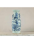 Blue and White Altar Vase with Dragon and Phoenix Design-4. Asian & Chinese Furniture, Art, Antiques, Vintage Home Décor for sale at FEA Home
