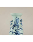 Blue and White Altar Vase with Dragon and Phoenix Design-6. Asian & Chinese Furniture, Art, Antiques, Vintage Home Décor for sale at FEA Home