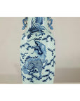 Blue and White Altar Vase with Dragon and Phoenix Design-7. Asian & Chinese Furniture, Art, Antiques, Vintage Home Décor for sale at FEA Home