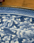 Blue and White Ceramic Bowl with Rounded Bloom Form - FEA Home