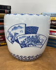 Blue and White Ceramic Planter with Landscape Artwork, SKU , image 2
