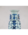 Blue and White Chinese Altar Vase with Light Celadon Tint - image 10