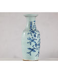Blue and White Chinese Altar Vase with Light Celadon Tint - image 11