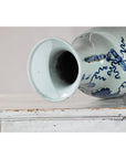 Blue and White Chinese Altar Vase with Light Celadon Tint - image 16