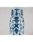 Blue and White Chinese Altar Vase with Light Celadon Tint - image 9