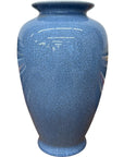Blue Crackle Ceramic Glazed Vase with Round Belly, SKU , image 1