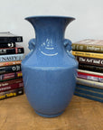 Blue Crackle Glazed Ceramic Vase with Foo Dog Handles, SKU , image 4