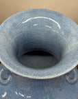 Blue Crackle Glazed Ceramic Vase with Foo Dog Handles, SKU , image 8