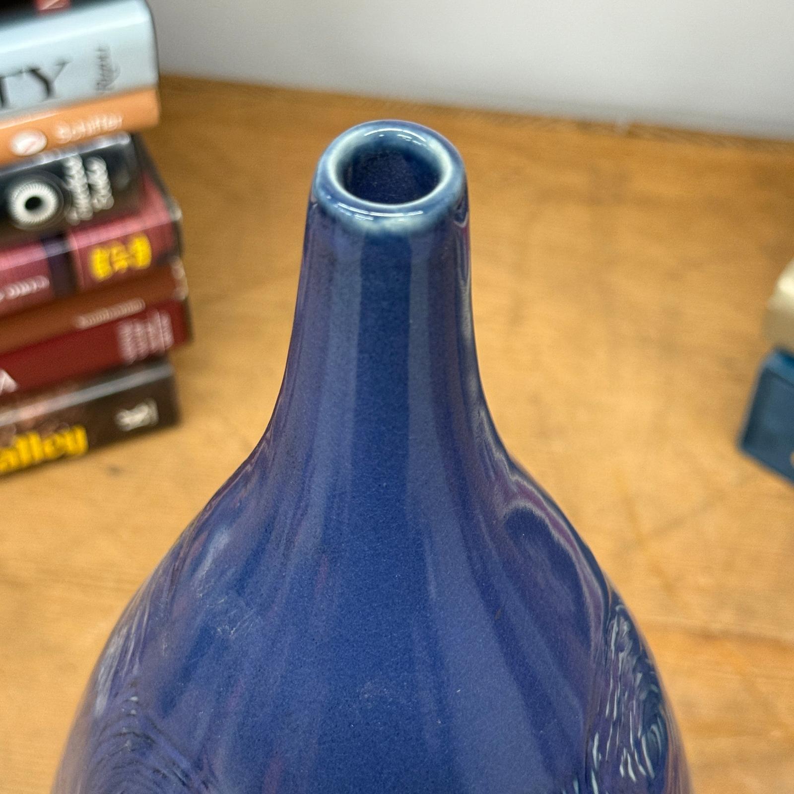 Blue Starry Night Ceramic Vase with Swirl Design, SKU , image 9