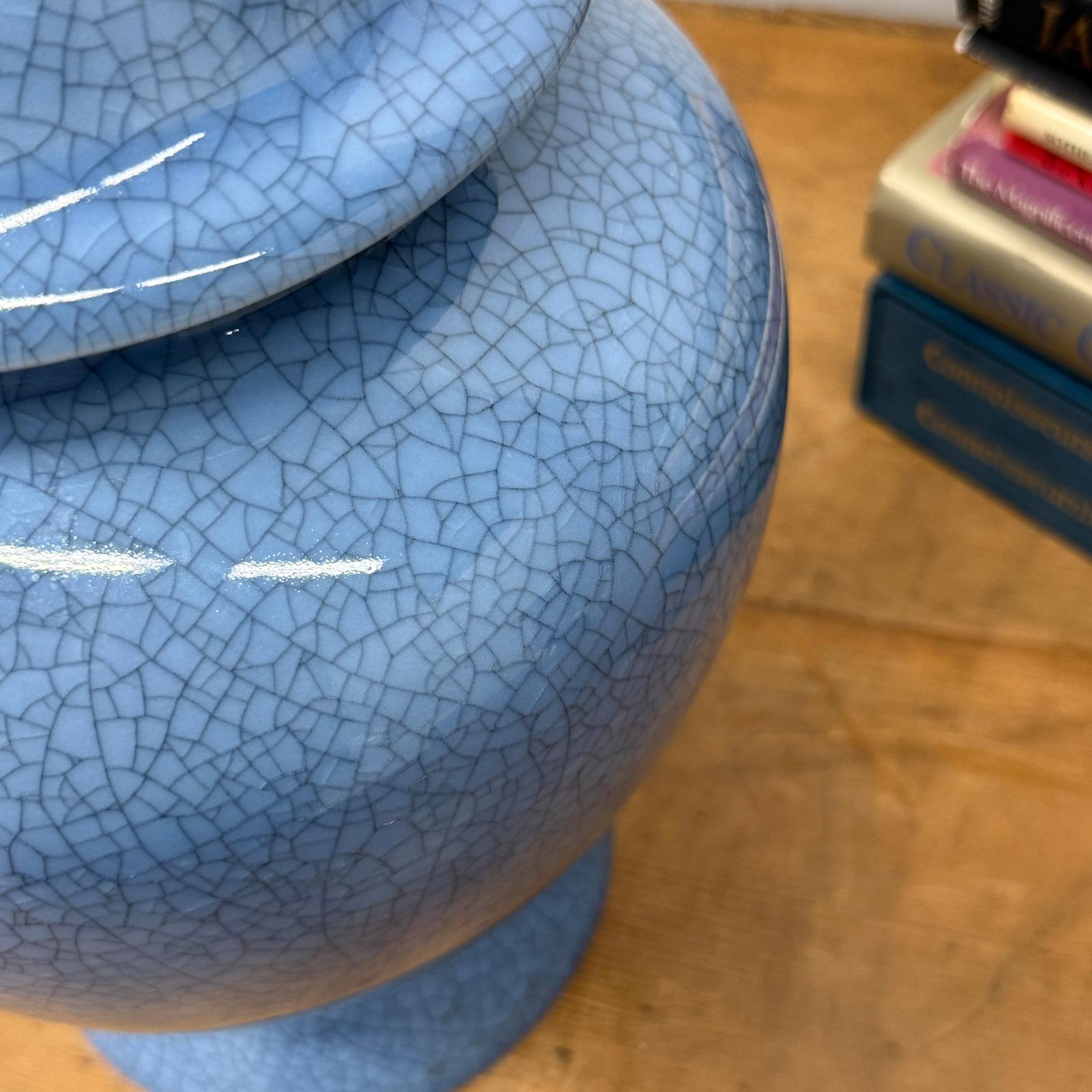 Bold Blue Crackle Ceramic Jar with Removal Lid, SKU , image 10
