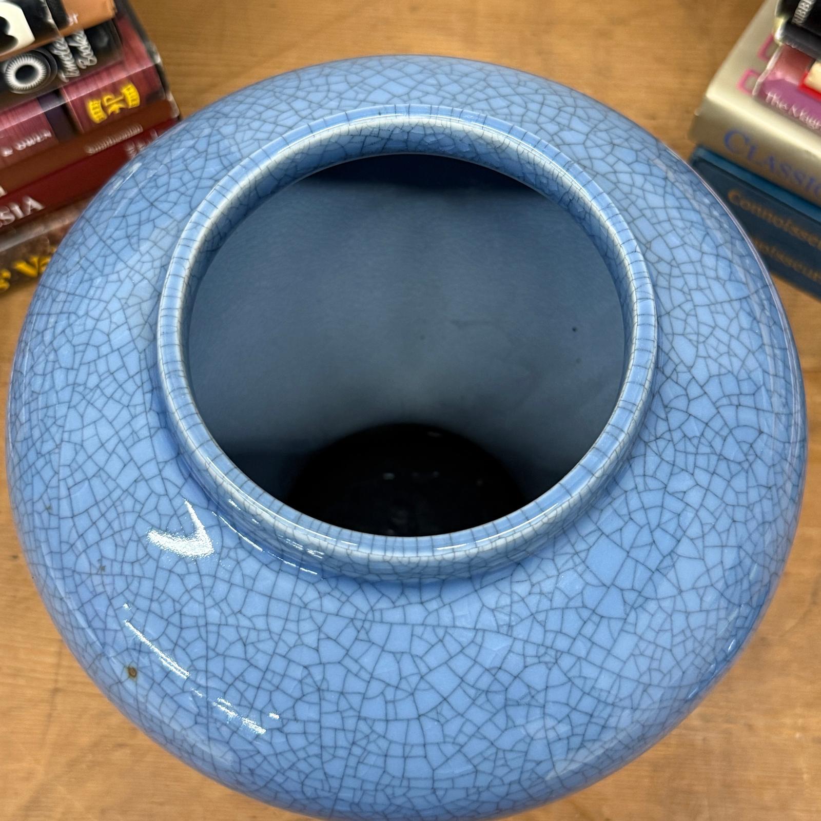 Bold Blue Crackle Ceramic Jar with Removal Lid, SKU , image 11