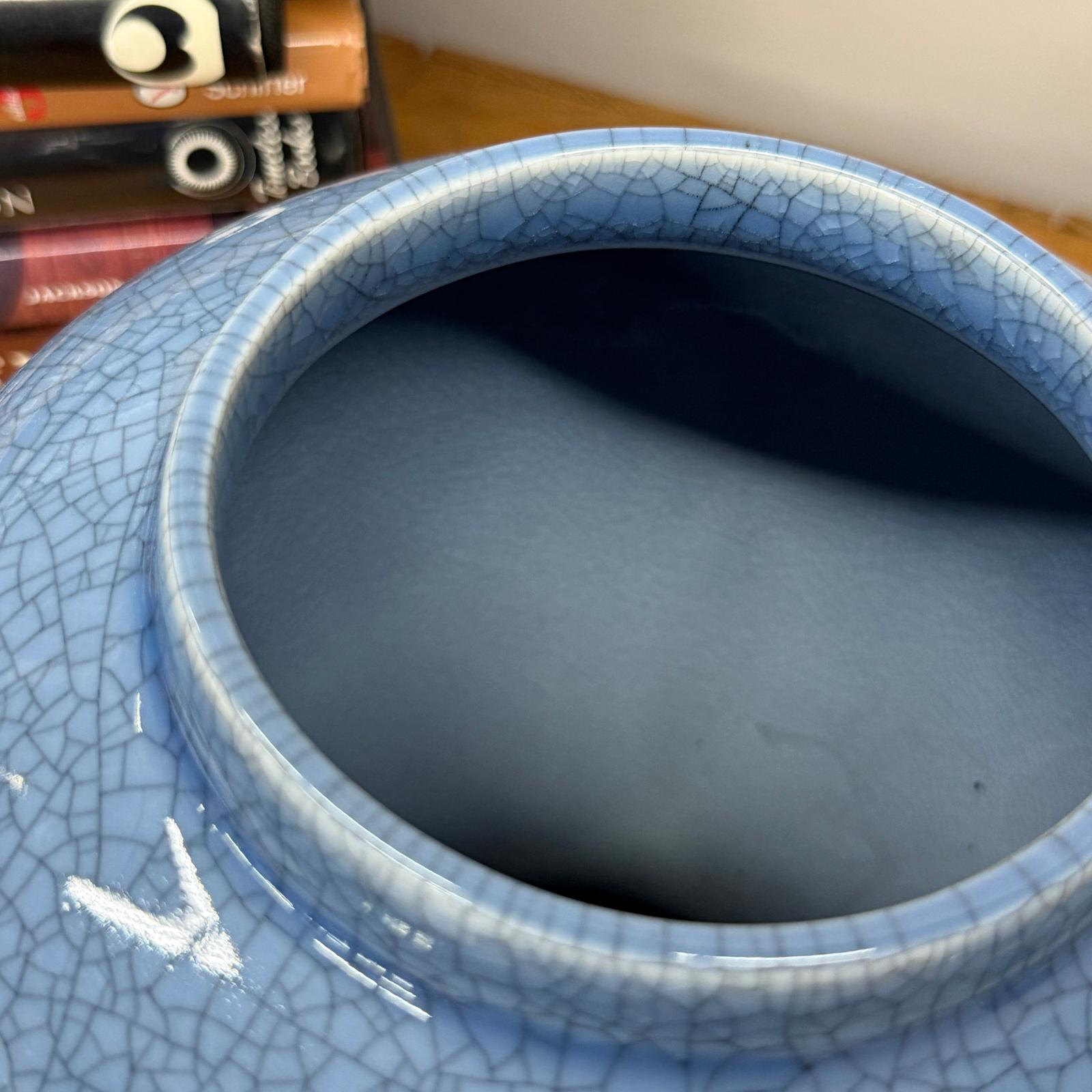 Bold Blue Crackle Ceramic Jar with Removal Lid, SKU , image 12