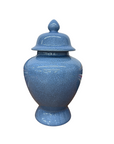 Bold Blue Crackle Ceramic Jar with Removal Lid, SKU , image 1