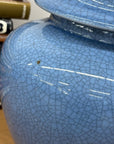 Bold Blue Crackle Ceramic Jar with Removal Lid, SKU , image 6
