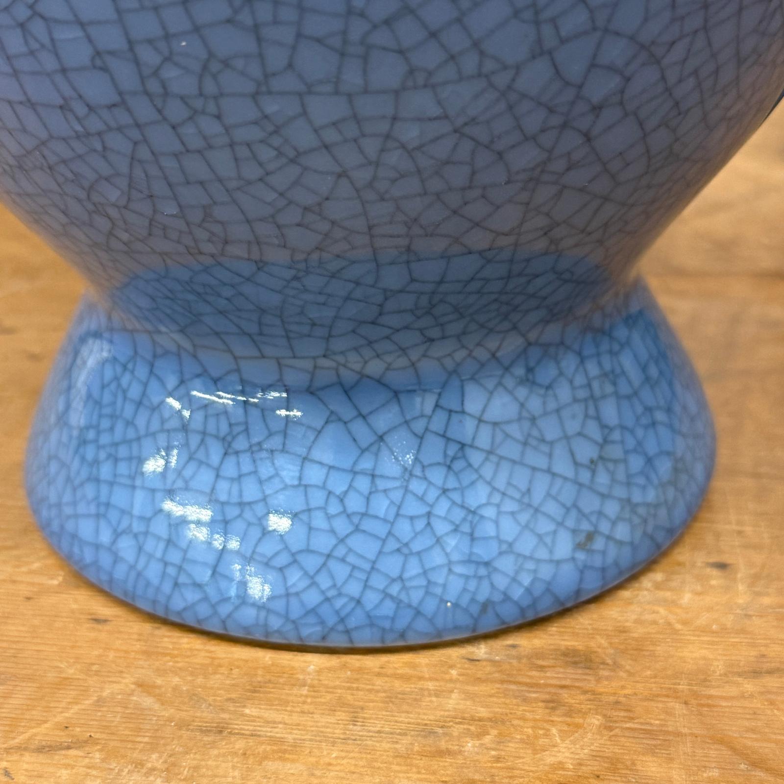 Bold Blue Crackle Ceramic Jar with Removal Lid, SKU , image 7