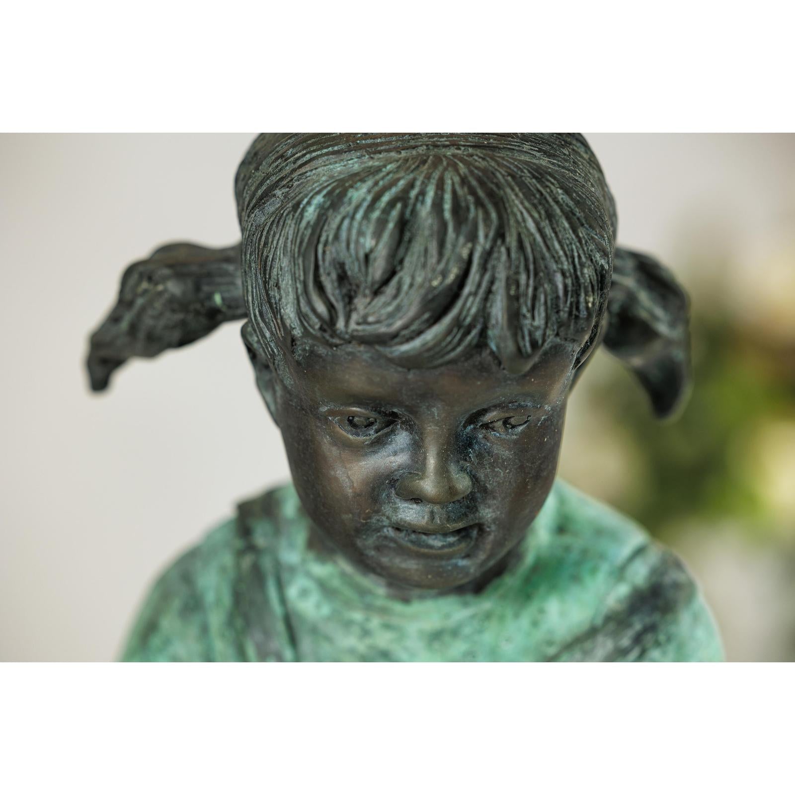 Bronze Sculpture of a Young Girl with Watering Can, Tubed as Fountain-11. Asian &amp; Chinese Furniture, Art, Antiques, Vintage Home Décor for sale at FEA Home