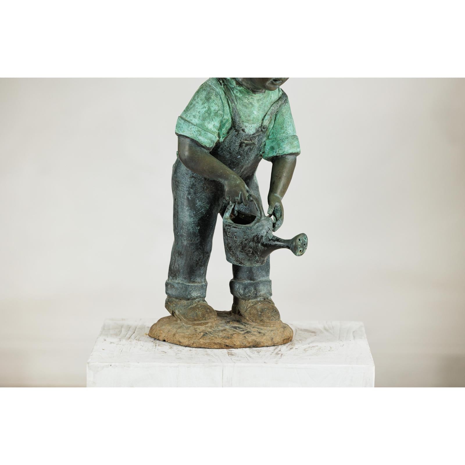 Bronze Sculpture of a Young Girl with Watering Can, Tubed as Fountain-13. Asian &amp; Chinese Furniture, Art, Antiques, Vintage Home Décor for sale at FEA Home