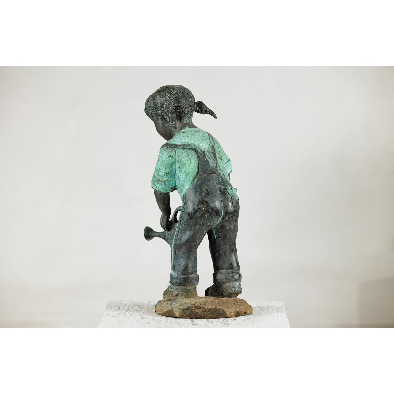Bronze Sculpture of a Young Girl with Watering Can, Tubed as Fountain-15. Asian &amp; Chinese Furniture, Art, Antiques, Vintage Home Décor for sale at FEA Home