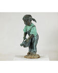Bronze Sculpture of a Young Girl with Watering Can, Tubed as Fountain-4. Asian & Chinese Furniture, Art, Antiques, Vintage Home Décor for sale at FEA Home