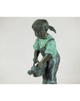 Bronze Sculpture of a Young Girl with Watering Can, Tubed as Fountain-5. Asian & Chinese Furniture, Art, Antiques, Vintage Home Décor for sale at FEA Home