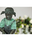 Bronze Sculpture of a Young Girl with Watering Can, Tubed as Fountain-8. Asian & Chinese Furniture, Art, Antiques, Vintage Home Décor for sale at FEA Home