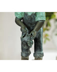 Bronze Sculpture of a Young Girl with Watering Can, Tubed as Fountain-9. Asian & Chinese Furniture, Art, Antiques, Vintage Home Décor for sale at FEA Home