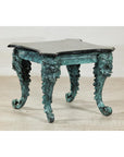 Bronze Verdigris Table with Black Marble Top-12. Asian & Chinese Furniture, Art, Antiques, Vintage Home Décor for sale at FEA Home