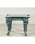 Bronze Verdigris Table with Black Marble Top-17. Asian & Chinese Furniture, Art, Antiques, Vintage Home Décor for sale at FEA Home