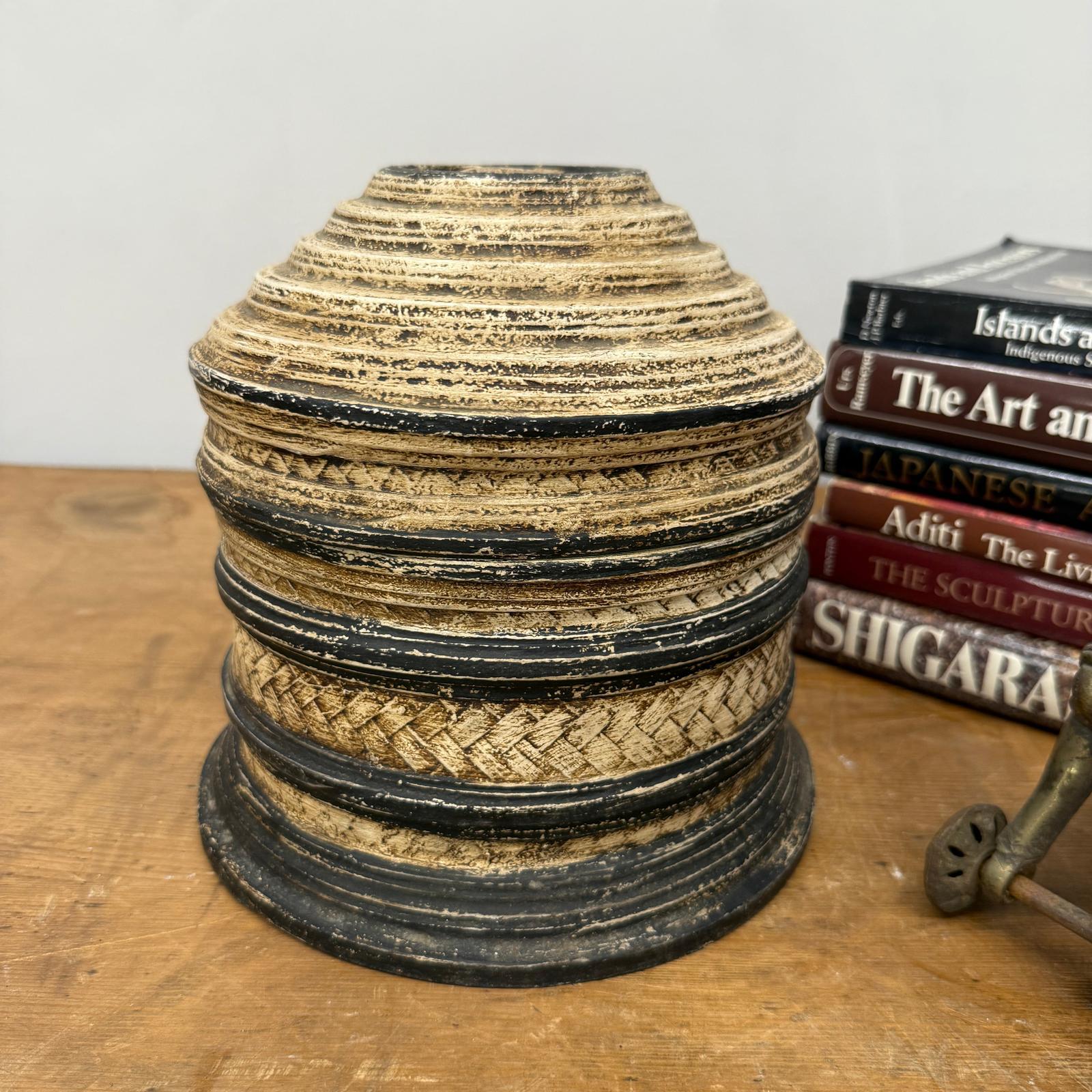 Brown and Black Basket with Lid and Removable Internal Tray, SKU , image 3