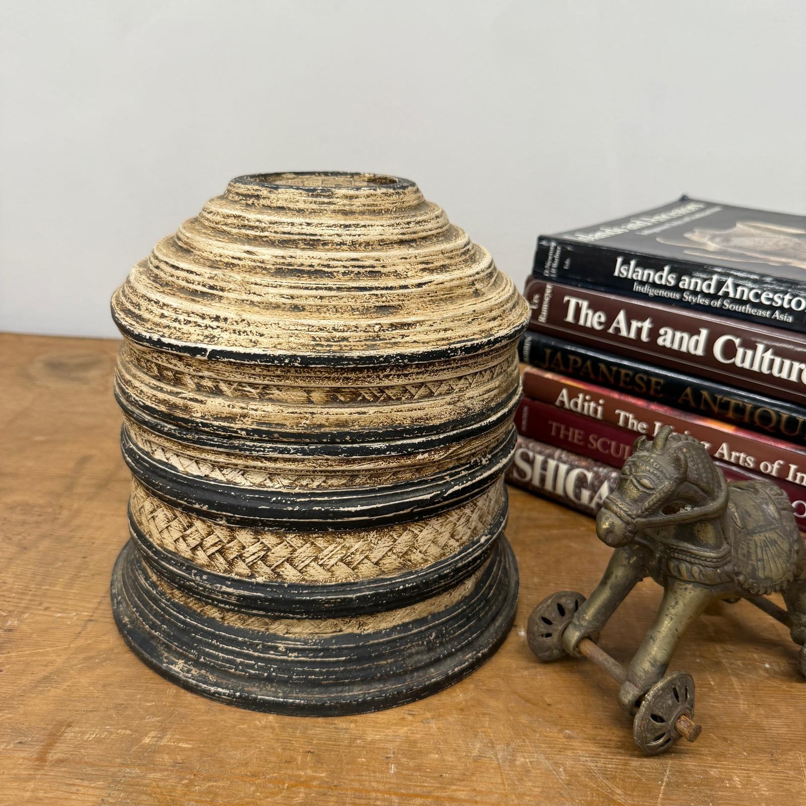 Brown and Black Basket with Lid and Removable Internal Tray, SKU , image 4
