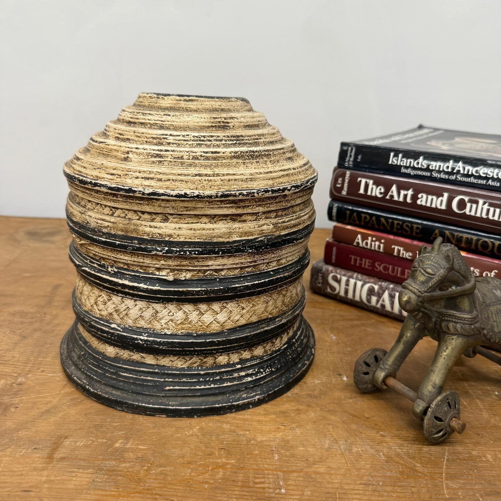 Brown and Black Basket with Lid and Removable Internal Tray, SKU , image 5